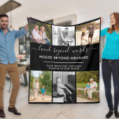 Custom 6 Foto Loved Beyond Words Black Fleecedecke