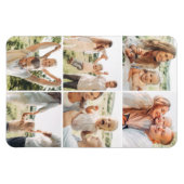 Custom 6 Photo Collage Modern Simple Magnet (Horizontal)