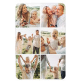 Custom 6 Photo Collage Modern Simple Magnet (Vertikal)