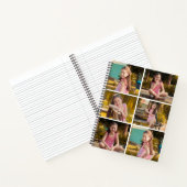 Custom 6 Photo Collage Spiral Notebook Notizblock (Innenseite)