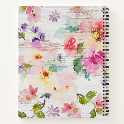 Custom 6 Photo Collage Spiral Notebook Notizblock (Rückseite)