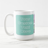Custom 6 Photo Modern Retro Green Besties  Kaffeetasse (Links)