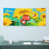 Custom 6' x 2.5' Schlampe Ladybug Vinyl Banner. Banner (Messe)
