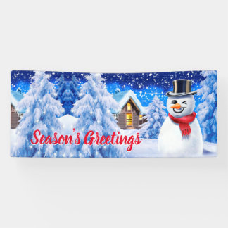 Custom 6' x 2,5' WeihnachtsVinyl Banner Snow-Szene
