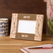 Custom 6" x 4" Landscape, FrameStyle: natürlich Geätzte Rahmen (Links)