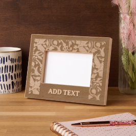 Custom 6" x 4" Landscape, FrameStyle: natürlich Geätzte Rahmen