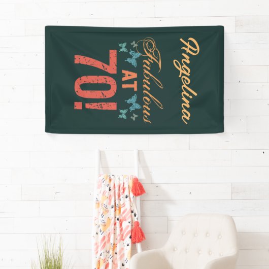 Custom 70. Geburtstag Fabulous Banner (Insitu)