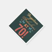 Custom 70. Geburtstag Fabulous Serviette (Ecke)