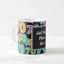Custom 70. Geburtstag Foto Farbige Tasse