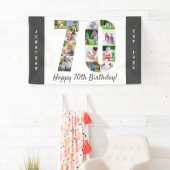 Custom 70. Geburtstagsparty Foto Collage Banner (Insitu)
