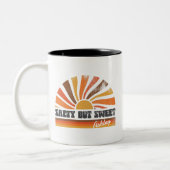Custom 70er Inpired Retro Summer Sunset Sunset Sun Zweifarbige Tasse (Links)