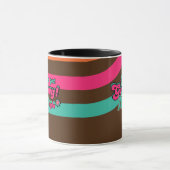 Custom 70er Retro Disco Geburtstag Boogie Groovy Tasse (Zentrum)