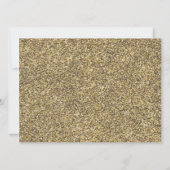 Custom 70th Photo Black and Gold Sequins Einladung (Rückseite)