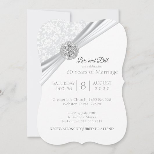 Custom - 75. / 60. Diamond Anniversary Design Einladung (Vorderseite)