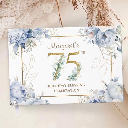 Custom 75. Geburtstag Gästebuch