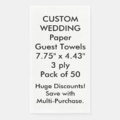 Custom 7.75" x 4.43" Wedding Paper Gästetücher Serviette (Vorderseite)
