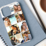 Custom 7 Foto Collage Gray Marble Case-Mate iPhone Hülle<br><div class="desc">Moderne Foto Collage iPhone Gehäuse mit grauem Marmorhintergrund,  die Sie mit 7 Ihrer Lieblings-Fotos personalisieren können. Die Vorlage ist für das Hinzufügen von Fotos bereit und arbeitet nach oben nach unten in Zeilen.</div>