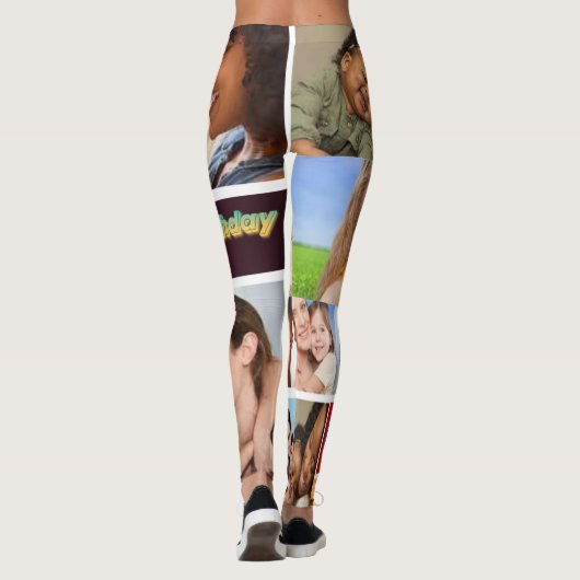 Custom 7 Foto Collage Leggings (Rückseite)