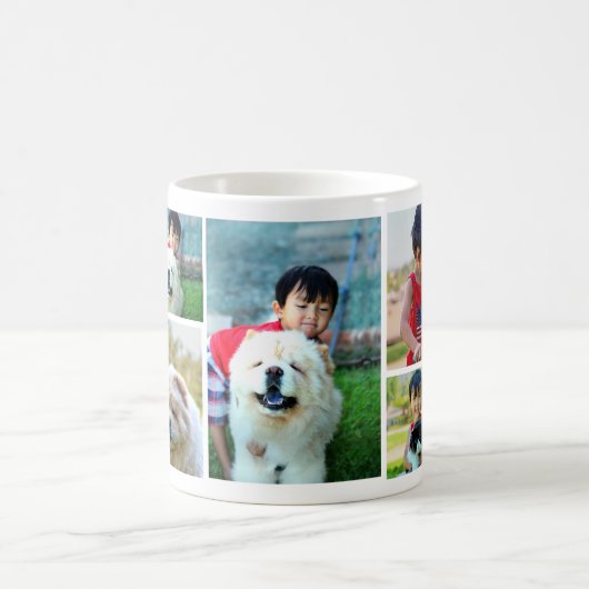 Custom 7 Foto Collage Picture Coffee Tasse (Mittel)