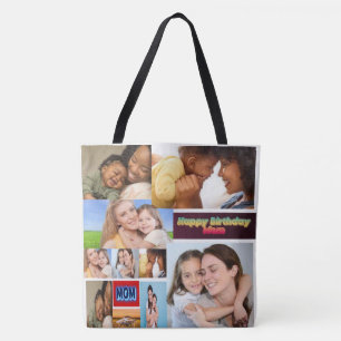 Custom 7 Foto Collage Tote Bag Tasche