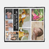 Custom 7 Foto Collage Wir Liebe Sie Daddy Fleecedecke (Vorderseite (Horizontal))