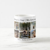 Custom 7 Foto Wir Liebe Sie Daddy personifizierte Kaffeetasse (Mittel)