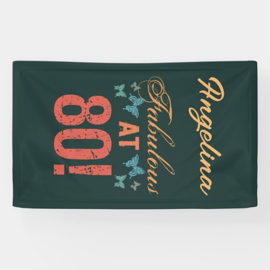 Custom 80. Geburtstag Fabulous Banner (Horizontal)