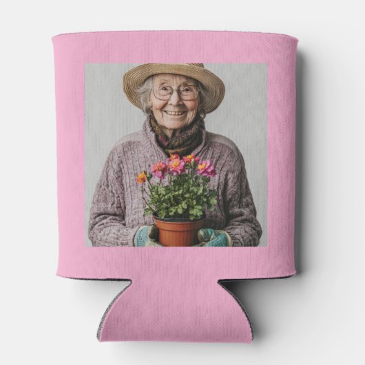 Custom 80th Birthday Pink Gold With Photo Dosenkühler (Rückseite)