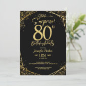 Custom 80th Birtrhday Invitation Einladung (Stehend Vorderseite)