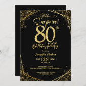 Custom 80th Birtrhday Invitation Einladung (Vorne/Hinten)