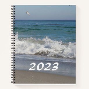Custom 8.5" x 11" Spiral Notebook mit Seacape Notizblock