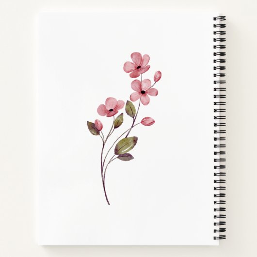 Custom 8.5" x 11" Spiral Notebook Notizblock (Rückseite)