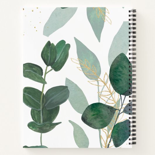 Custom 8.5" x 11" Spiral Notebook Notizblock (Rückseite)