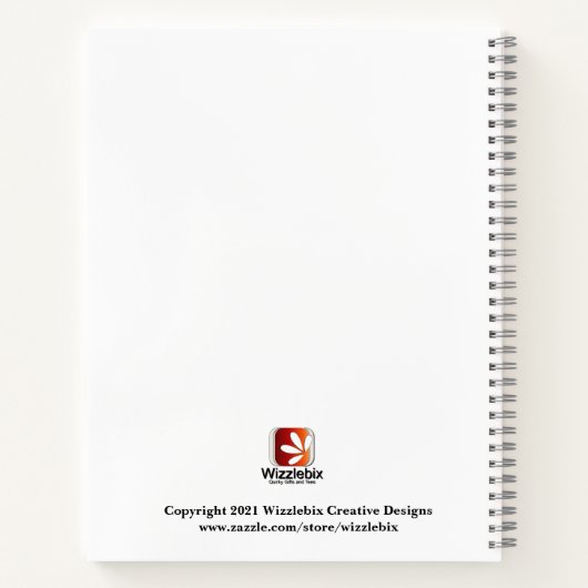 Custom 8.5" x 11" Spiral Notebook Notizblock (Rückseite)