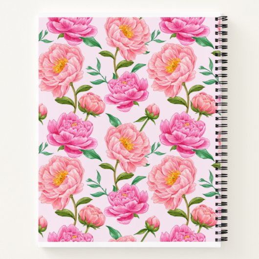 Custom 8.5" x 11" Spiral Notebook Notizblock (Rückseite)