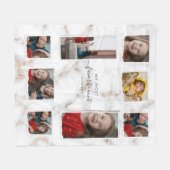 Custom 8 Aight Foto Collage Moderne Elegante Famil Fleecedecke (Vorderseite (Horizontal))