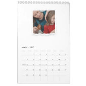 Custom 8 Aight Foto Collage Moderne Elegante Famil Kalender (Mär 2027)