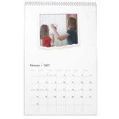 Custom 8 Aight Foto Collage Moderne Elegante Famil Kalender (Feb 2027)