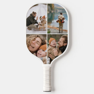Custom 8 Family Photo Collage Pickleball Paddle