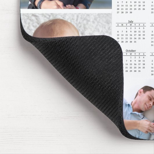 Custom 8 Foto Collage 2025 Kalender Mousepad (Ecke)