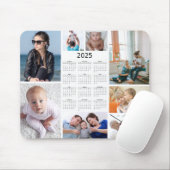 Custom 8 Foto Collage 2025 Kalender Mousepad (Mit Mouse)