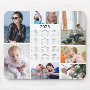 Custom 8 Foto Collage 2025 Kalender Mousepad