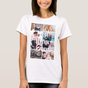Custom 8 Foto Collage Beste Mutter je Bild DIY T-Shirt