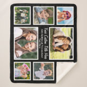 Custom 8 Foto Collage Black Sherpadecke (Vorderseite)