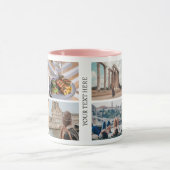 Custom 8 Foto Collage Keepake Tasse (Zentrum)