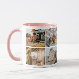 Custom 8 Foto Collage Keepake Tasse