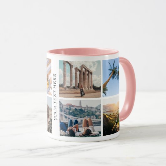 Custom 8 Foto Collage Keepake Tasse (VorderseiteRechts)