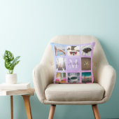 Custom 8 Foto Collage Lila Instagram Pillow Kissen (Stuhl )