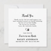 Custom 8 Foto Collage Pet Hund Verlust Erinnerung Dankeskarte (Rückseite)