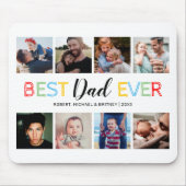 Custom 8 Foto Collage Vater Office Mousepad (Vorne)